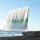 Hamam Strandtuch 100 x 180 weiß-grün